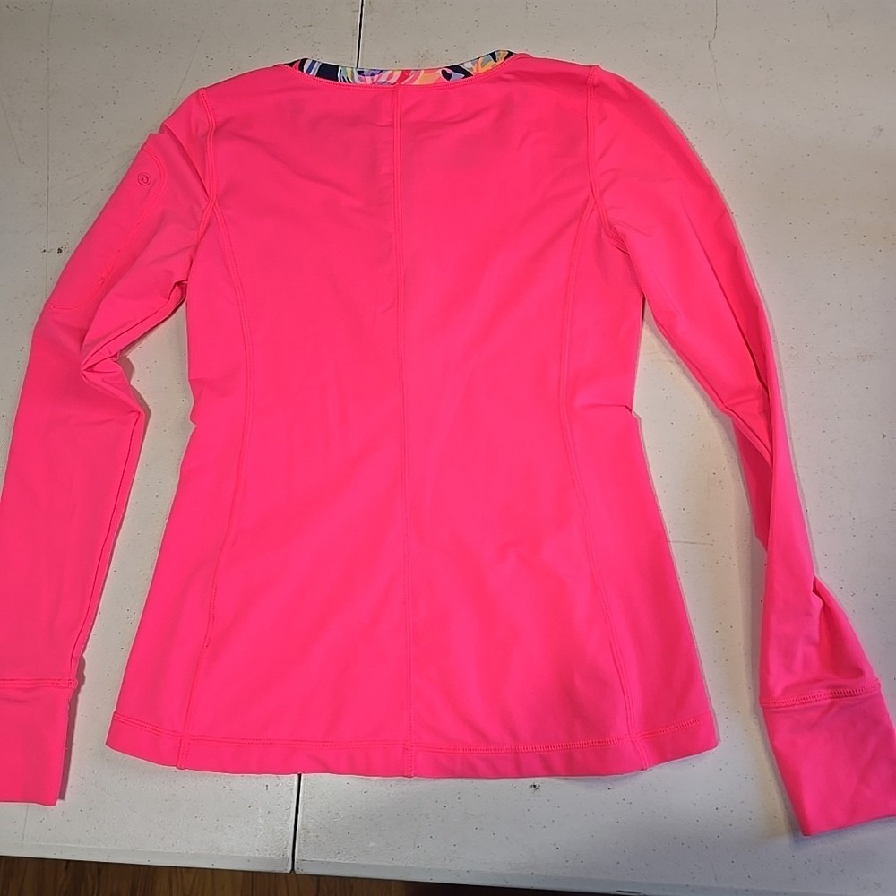 Lilly‎ Pulitzer Luxletic Kona Sunguard 1/4 Zip Pullover UPF 50+ Womens XS Pink - Picture 10 of 10